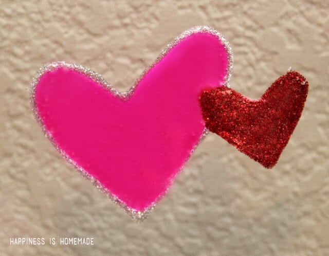 DIY Elmer's Glue Valentine's Day Window Clings