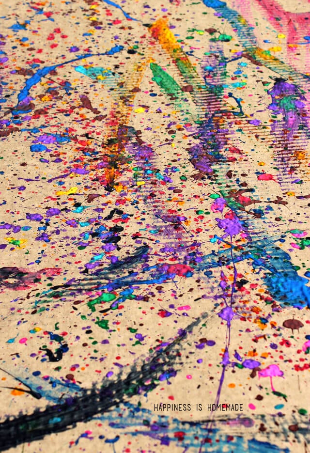 Homeschool Kids Art Lesson: Jackson Pollock - Happiness is Homemade