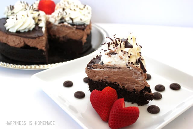 Rich and Decadent Ghirardelli Chocolate Mousse Cake