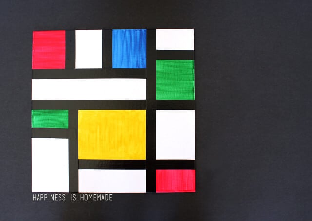 Mondrian Art Project for Kids - The Crafty Classroom