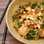 spiralized zucchini noodle stir fry