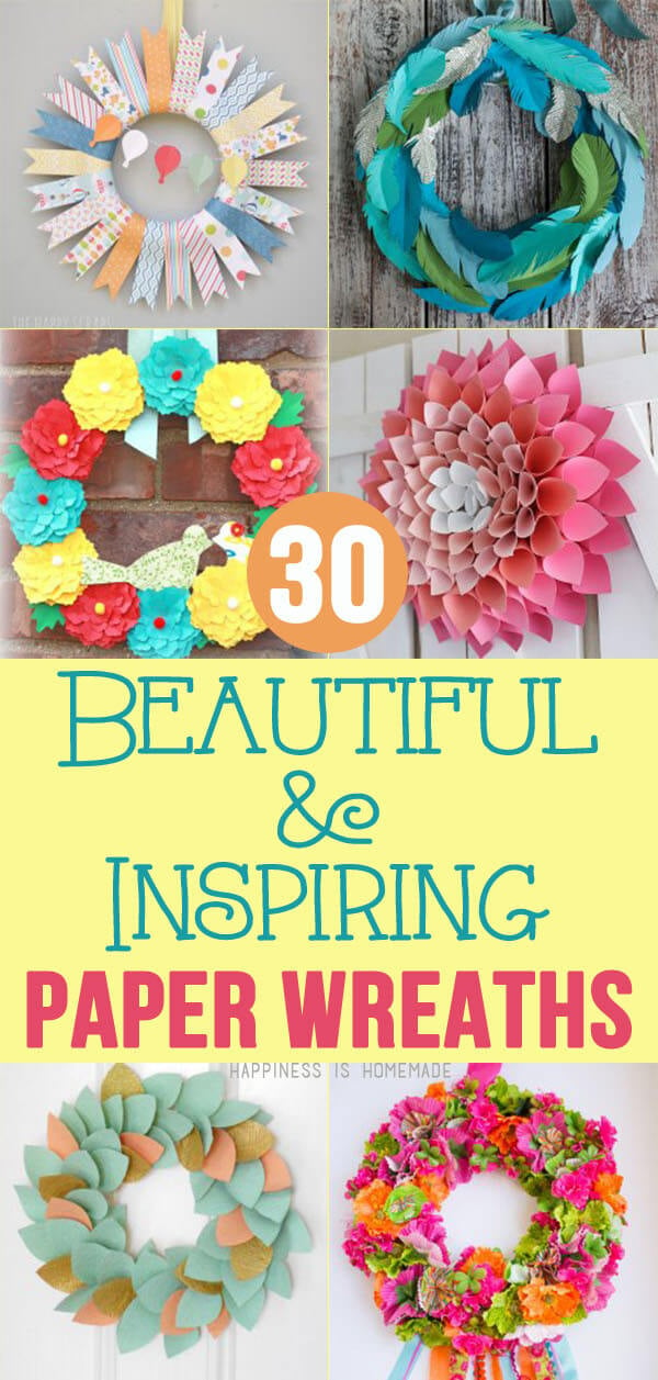 30 beautiful and inspiring paper wreaths