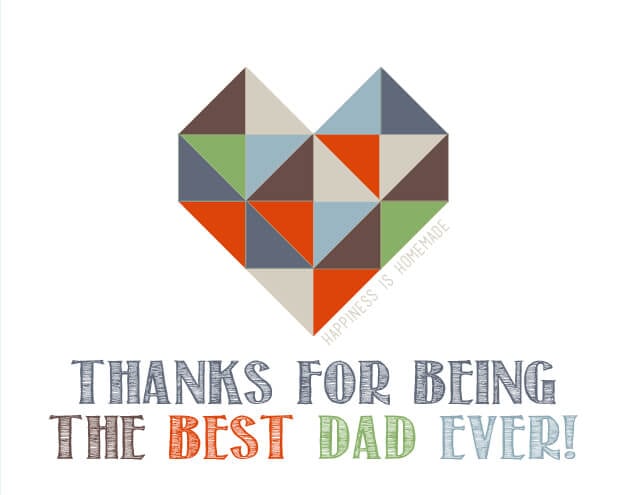 printable geometric heart free printable fathers day card
