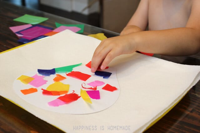 Creating Bleeding Tissue Paper Hot Air Balloon Art