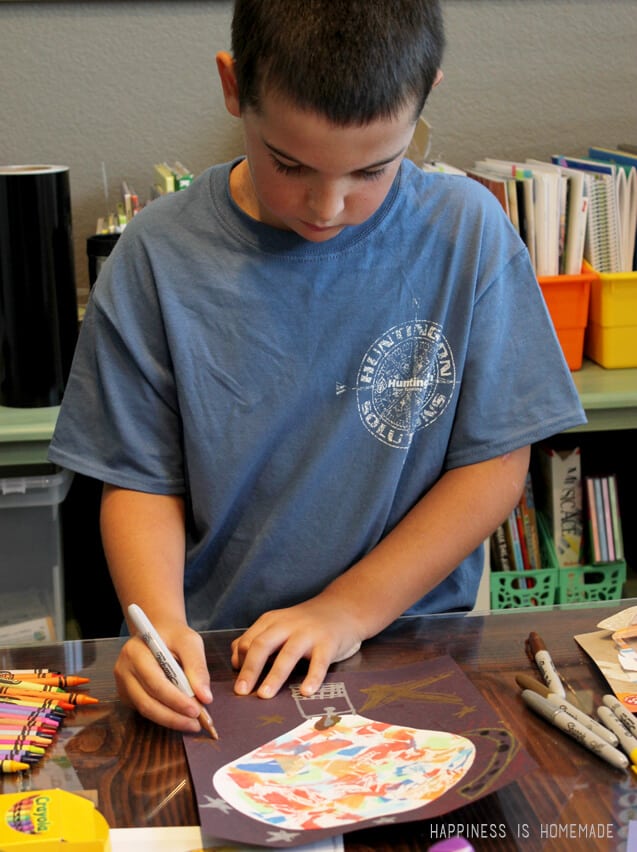 Creating Hot Air Balloon Kids Art