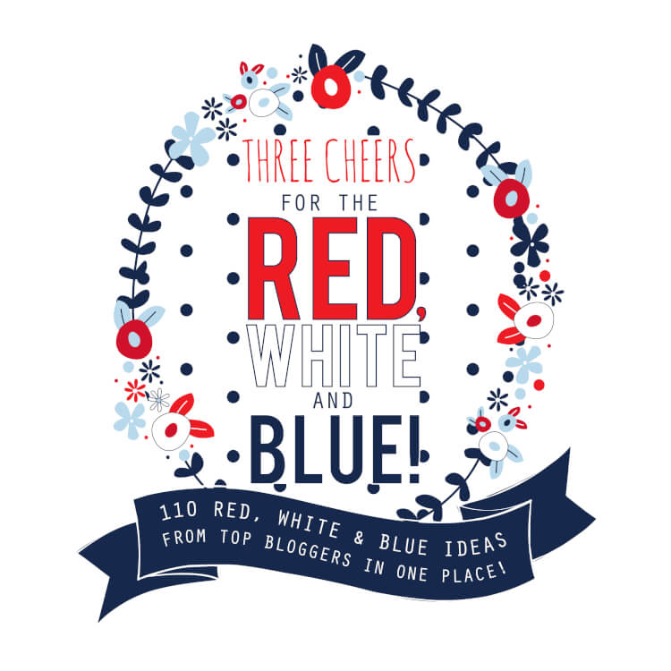three cheers for the red white and blue logo