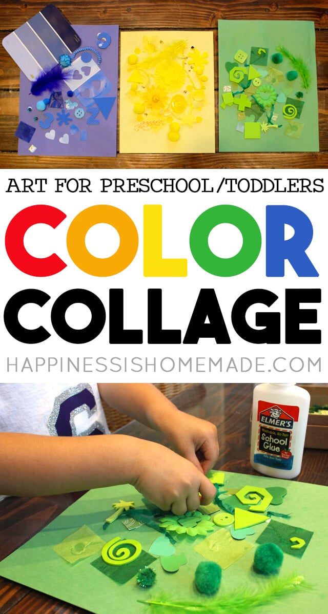 art for preschool / toddlers color collage 