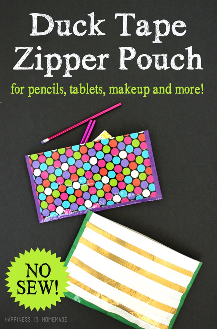 No-Sew Zippered Duck Tape Pouch