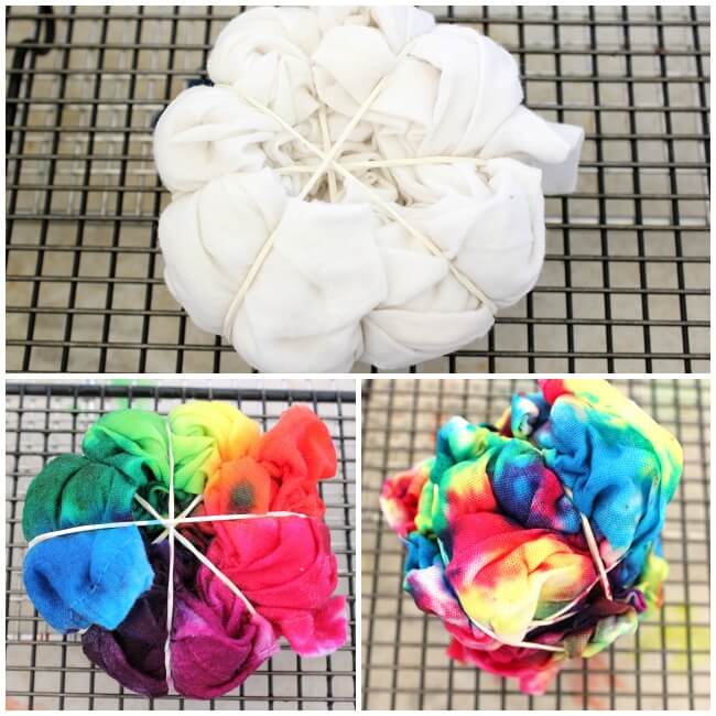 Tie Dyeing collage photo