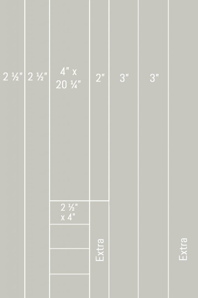 Foam Core Cut Chart