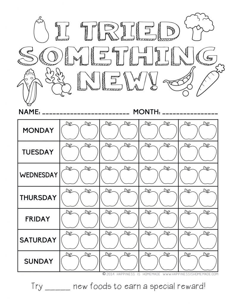 printable try something new food challenge chart