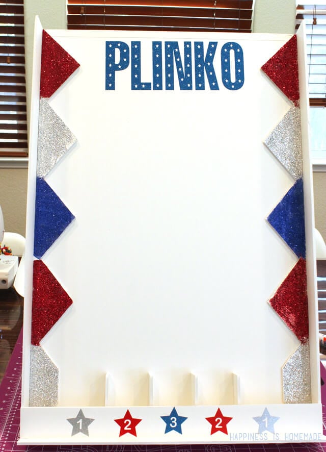 fully constructed Plinko board game for family game nights