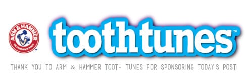 toothtunes logo graphic and thank you for sponsoring post arm and hammer disclosure block