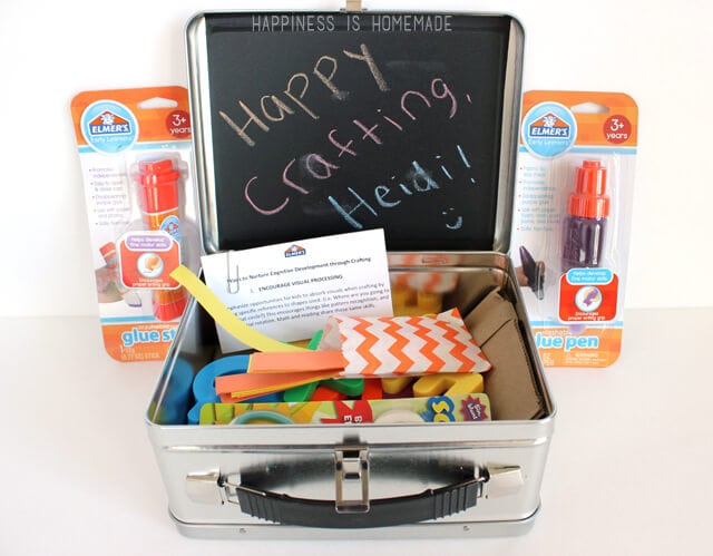 elmer's early learners lunchbox full of crafting supplies