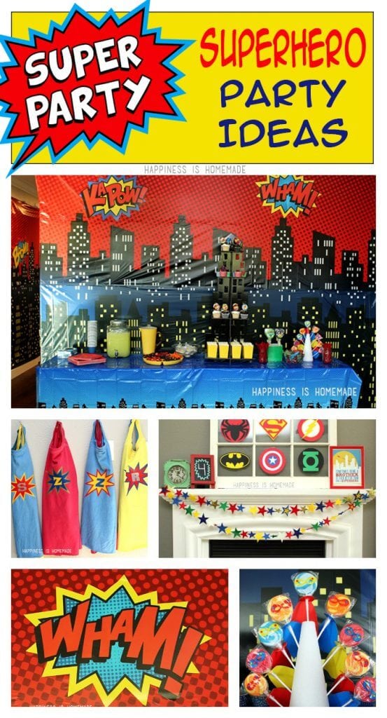 Lots of Awesome and Easy Superhero Birthday Party Ideas