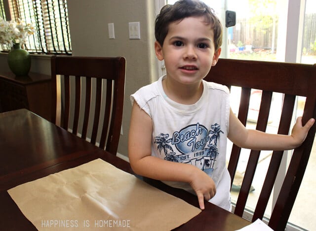 Open a Paper Bag to Create a Sheet of Drawing Paper