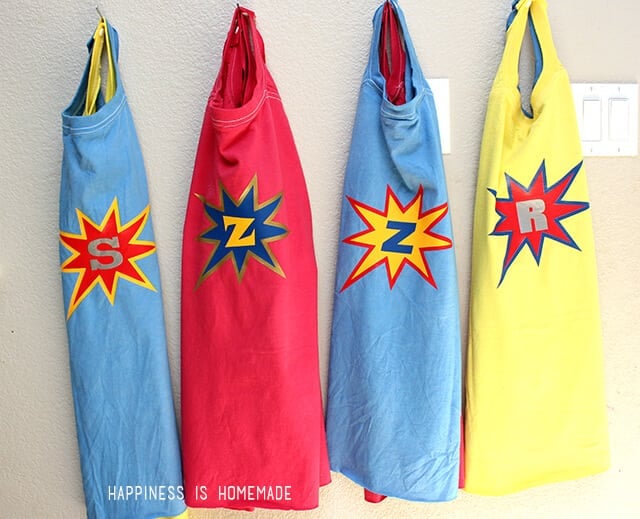 hung up super hero capes for kids