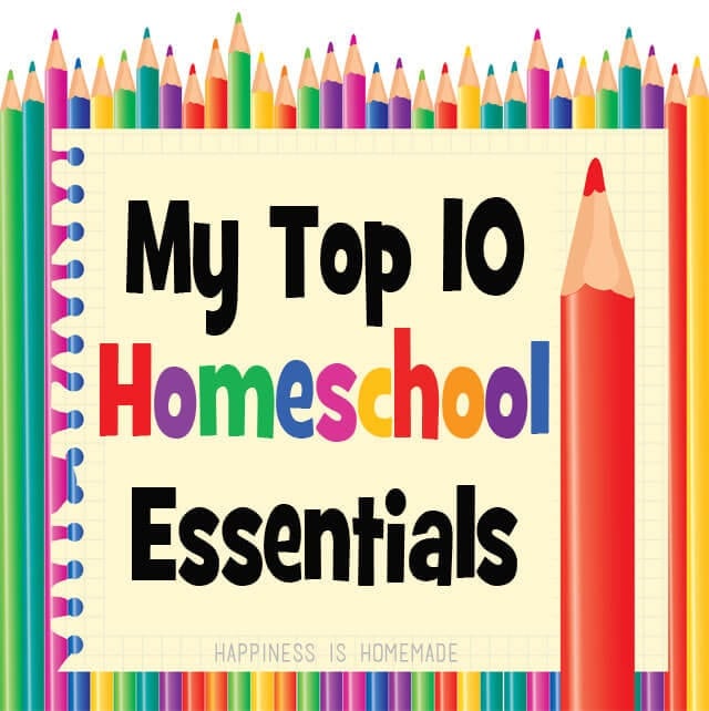 my top 10 homeschool essentials pencil graphic