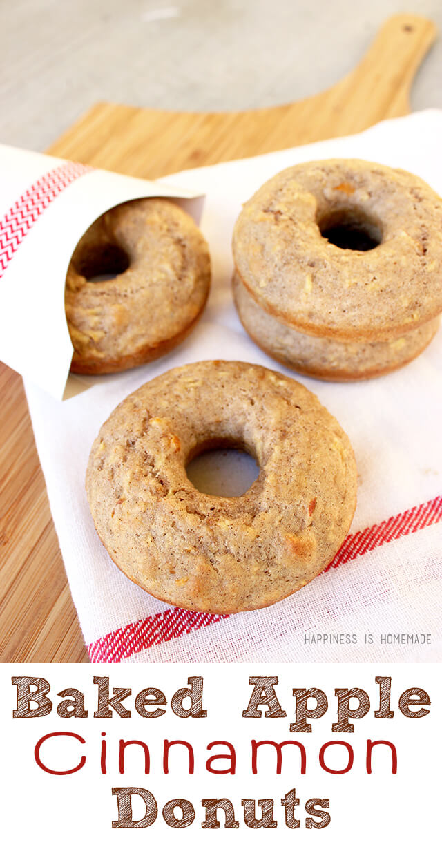 Baked Apple Cinnamon Donuts Happiness is Homemade