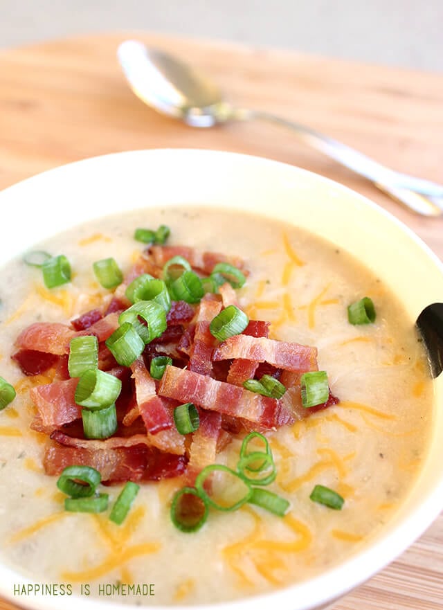 Creamy Crockpot Baked Potato Soup