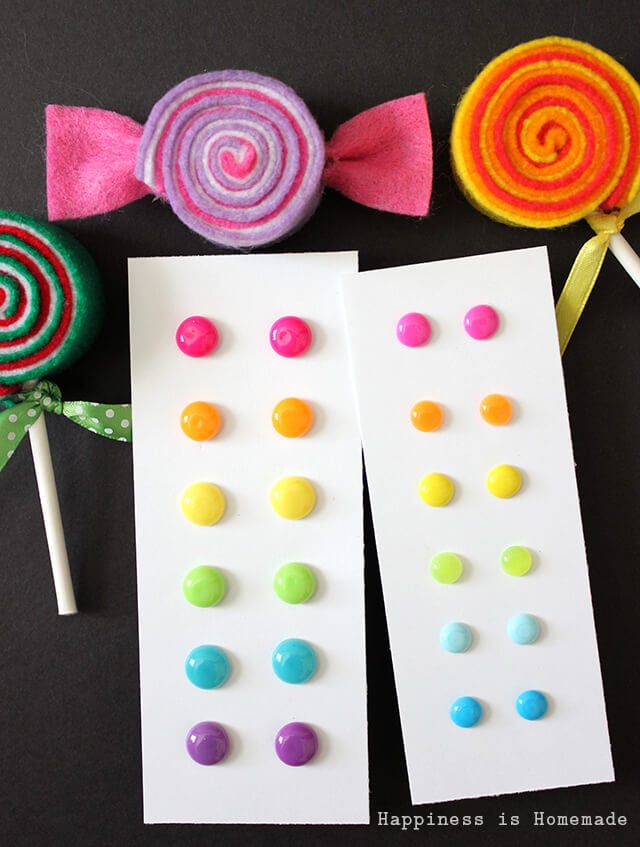 Candy Button Earrings are a Great DIY Homemade Gift Idea