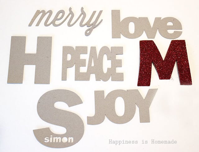 Chipboard Letters and Words Ornaments
