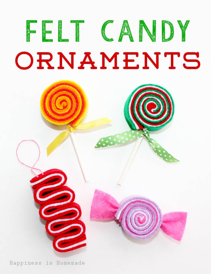 Felt Candy Ornaments + 35 Ways to Trim the Tree 