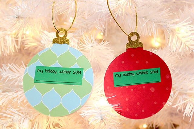 holiday wishes keepsake ornament book on tree