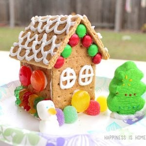 decorated graham cracker gingerbread house