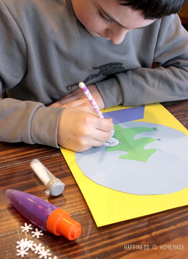 Paper Snowglobe Kids Craft
