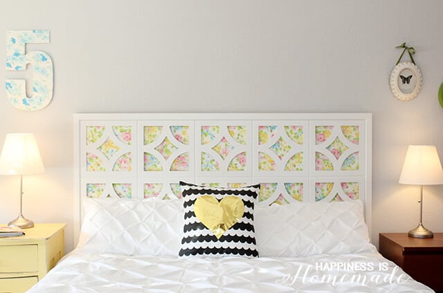 DIY Framework and Floral Headboard