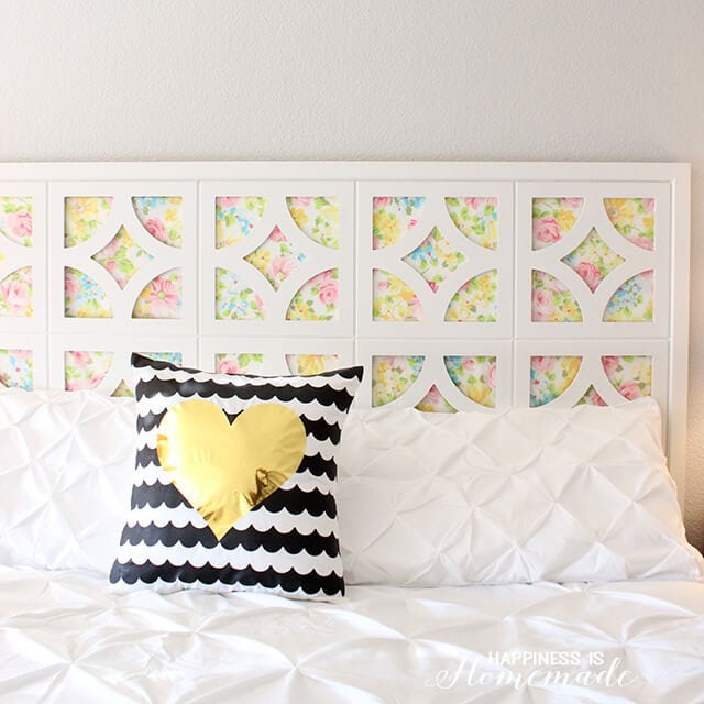 DIY Headboard with Vintage Sheets and Cut It Out Frames