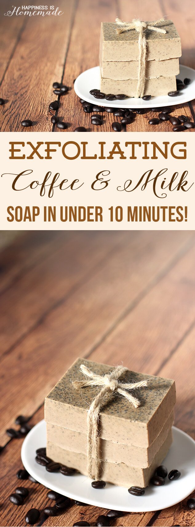 Easy DIY Exfoliating Coffee & Milk Soap in Under 10 Minutes