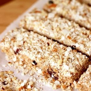 easy no bake berry almond coconut protein bars