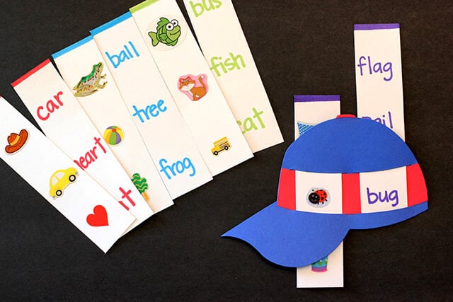 First Words Sliding Hat Activity