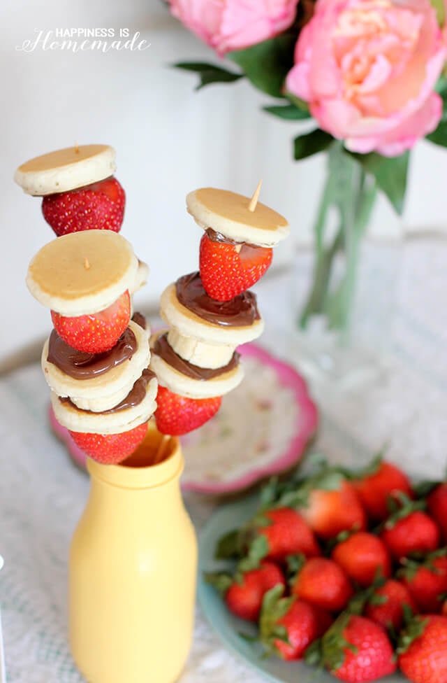 Nutella Mini Pancake Kabobs Recipe 