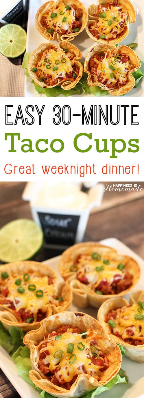 Quick and Easy Taco Cups Weeknight Dinner Recipe