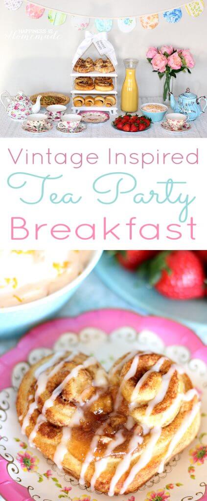Vintage Inspired Tea Party Breakfast