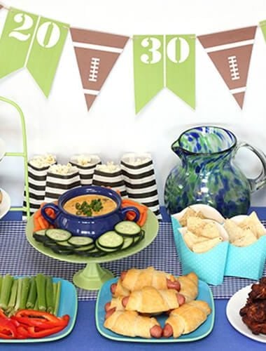 football party food table