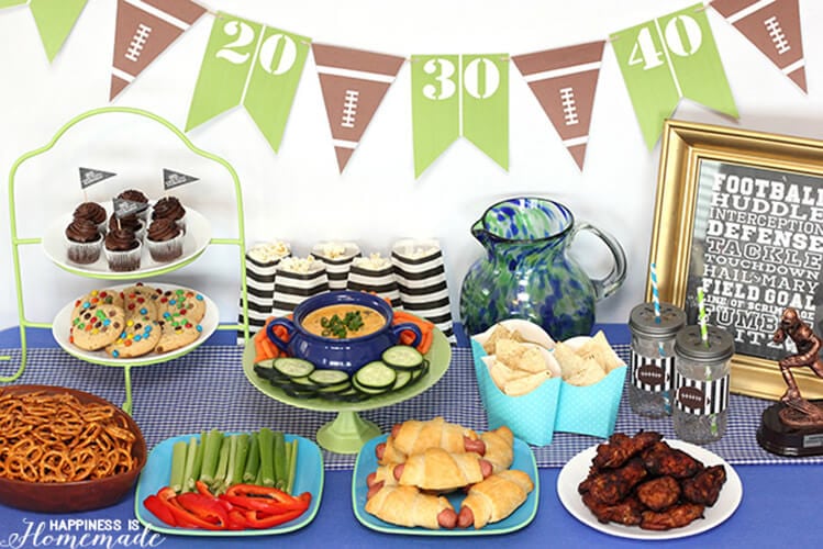 football party food table 