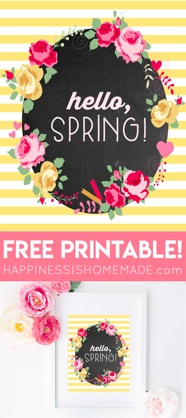  Hello Spring Free Printable Happiness Is Homemade