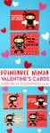 printable ninja valentines cards 