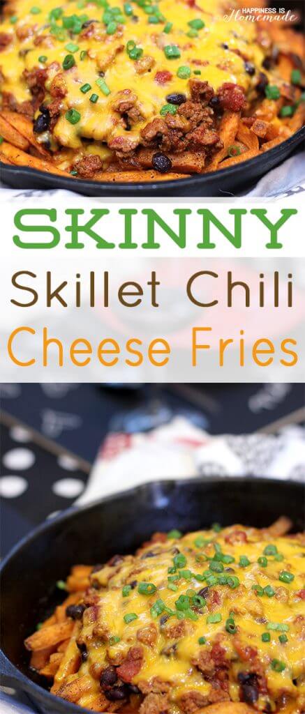 Skinny Skillet Chili Cheese French Fries Recipe