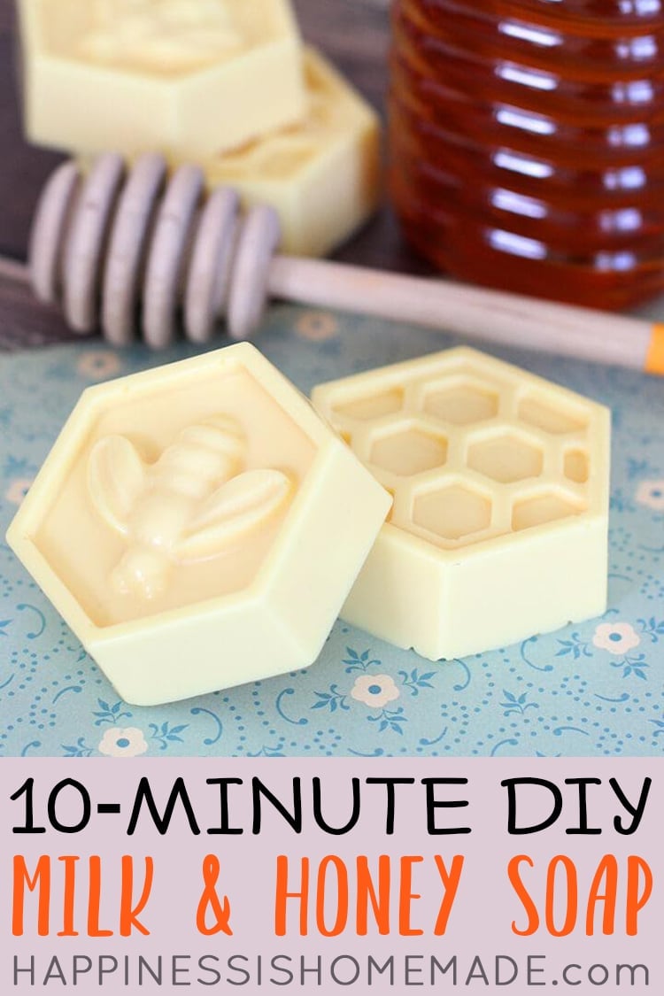 10 minute diy milk and honey soap