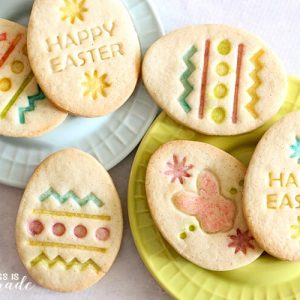 easter egg shaped sugar cookies