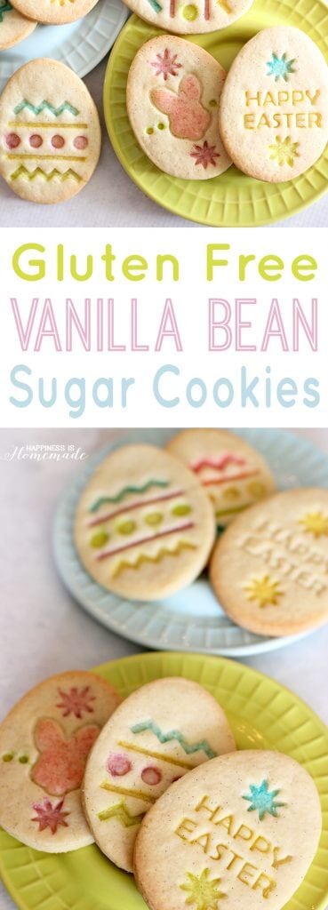 Gluten Free Vanilla Bean Easter Egg Sugar Cookies