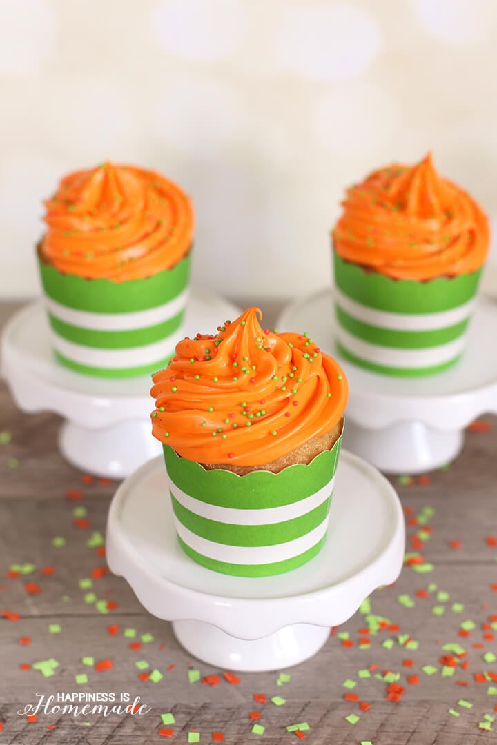 Nickelodeon Green Slime Filled Cupcakes - Vanilla Cupcakes with Lemon Curd Filling