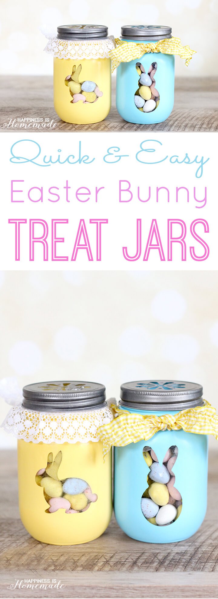 Quick & Easy Easter Bunny Treat Jars