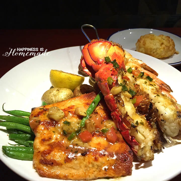 Wood-Grilled Lobster Shrimp and Salmon at Red Lobster