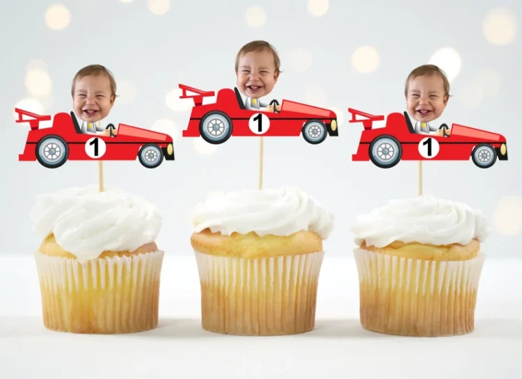 race car cupcake toppers 